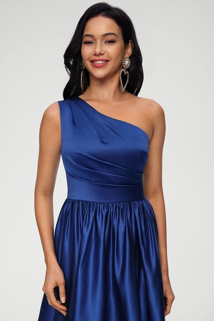 Robe de Soirée Bleu Satiné - gallery 4
