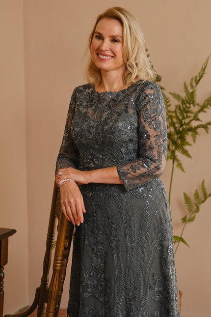 Robe de Soirée Élégance Charbon - gallery 3