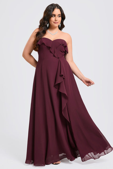 Robe de Soirée Élégance Vin Rouge - gallery 9