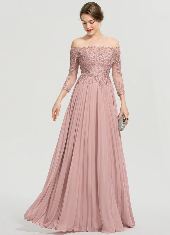 Robe de Soirée Satinée Rosée - gallery 5