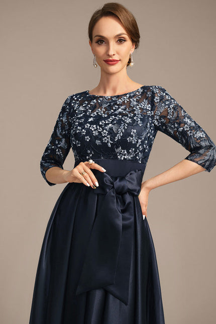 Robe de Soirée Satin Nuit Étoilée - gallery 1