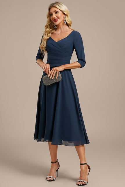 Robe De Soirée Grande Taille Mousseline - gallery 1