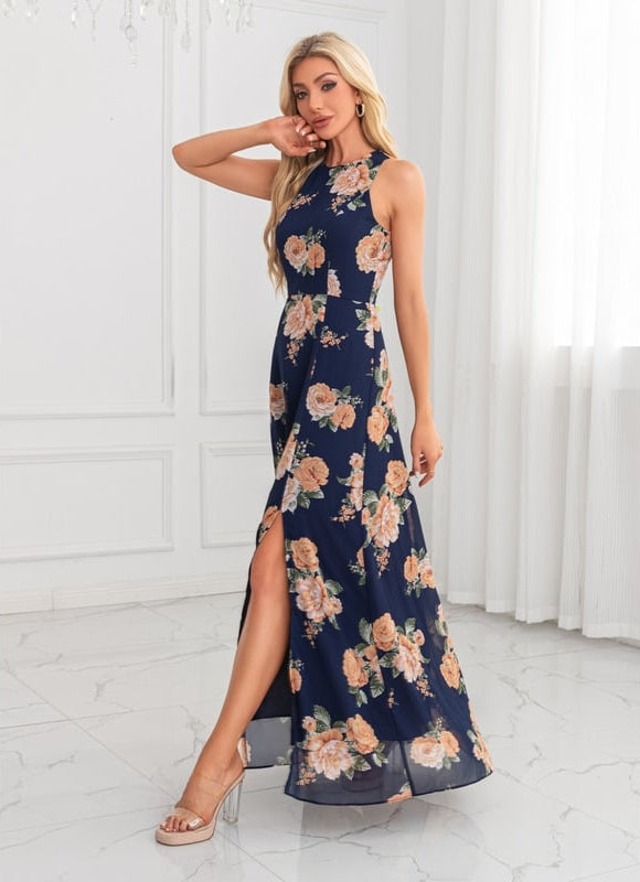 Robe de Soirée Fleur Marine Chic - gallery 3