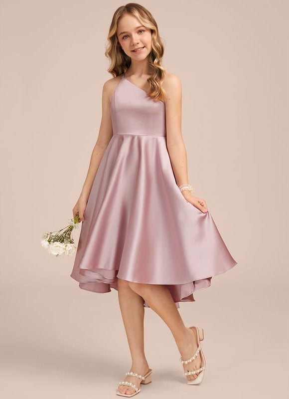 Robe de Soirée Satin Lilas Chic - gallery 1