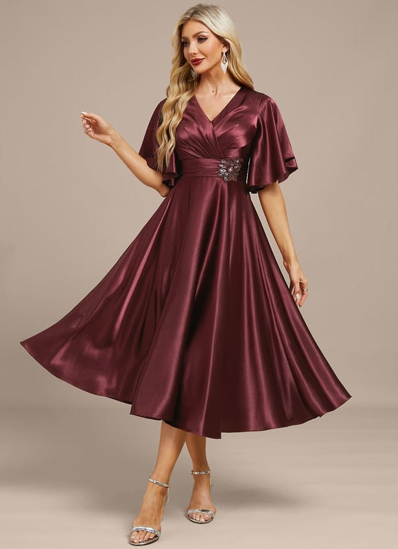 Robe de Soirée Bordeaux Chic - gallery 4
