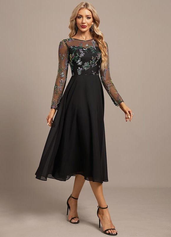 Robe de Soirée Florale Aérienne - gallery 4