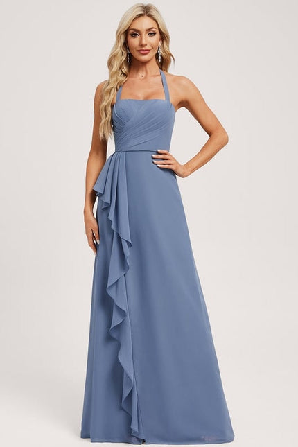 Robe de Soirée Bleu Douceur