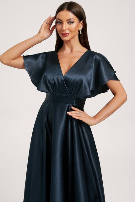 Robe de Soirée Dorée Fluide - gallery 2