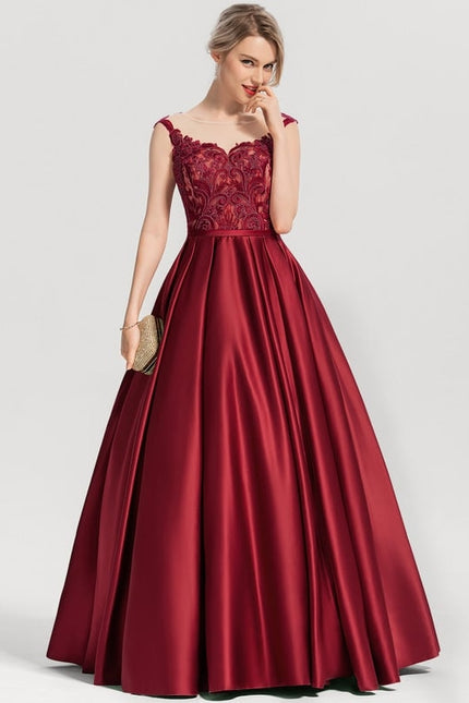 Robe de Soirée Éblouissante Cerise