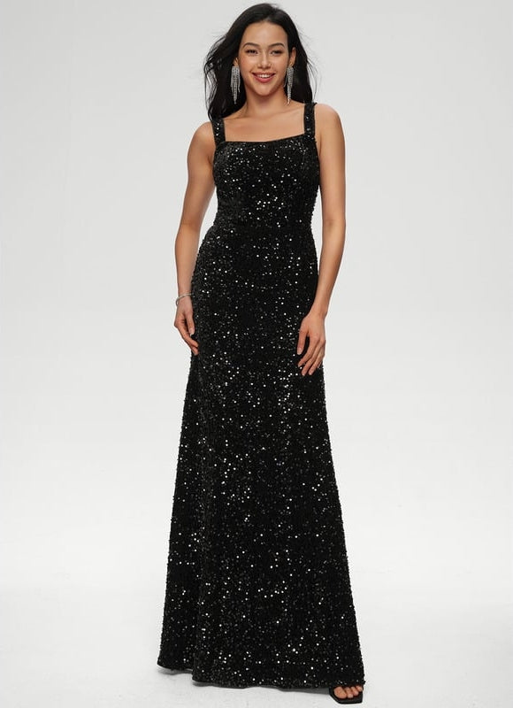 Robe De Soirée Noir Paillette - gallery 1