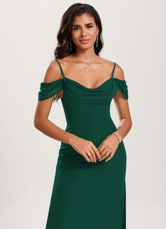 Robe de Soirée Écrue Flottante - gallery 3
