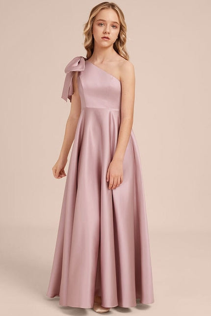 Robe de Soirée Rose Satiné Douce - gallery 1