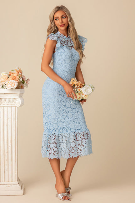 Robe de Soirée Azur Dentelle - gallery 6