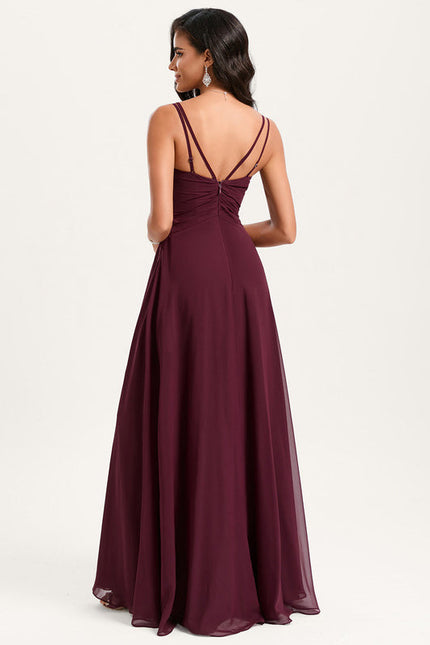 Robe de Soirée Mousseline Beige - gallery 4