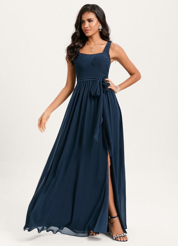 Robe de Soirée Fluide Vert Deau