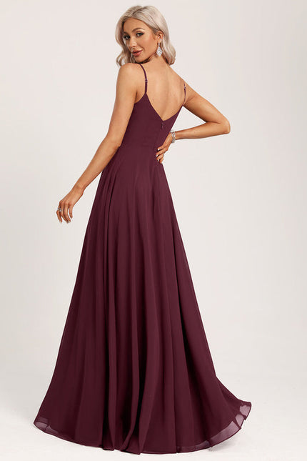 Robe de Soirée Mousseline Beige - gallery 6