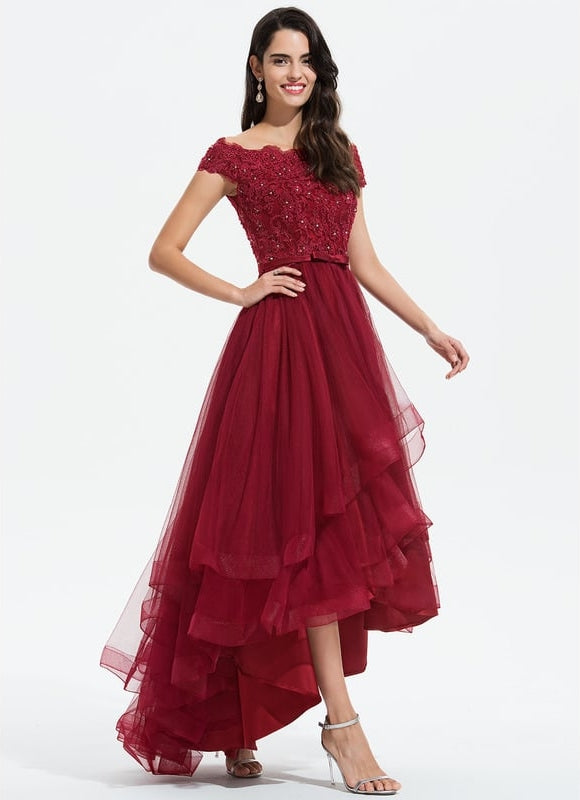 Robe de Soirée Élégance Rubis Tulle - gallery 4