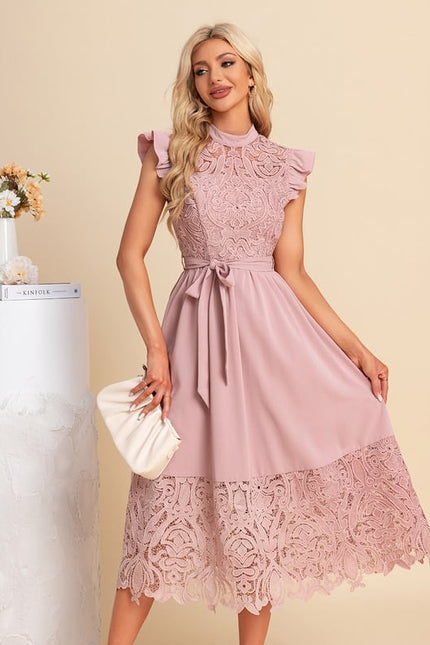 Robe De Soirée Dentelle Transparente - gallery 1