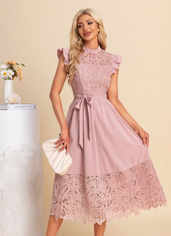 Robe De Soirée Dentelle Transparente - gallery 1