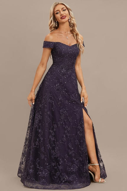 Robe de Soirée Satin Nuit Mystique - gallery 5