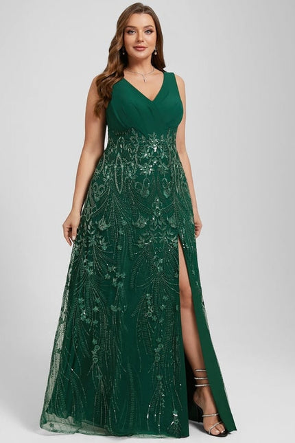 Robe de Soirée Vaporeuse Marine - gallery 9