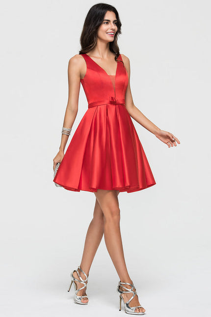 Robe de Soirée Satin À Volants - gallery 2