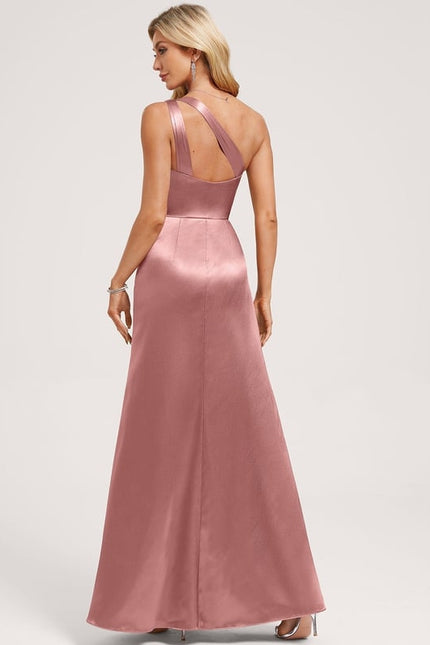 Robe de Soirée Bleu Satiné Élégant - gallery 5