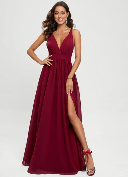 Robe de Soirée Rouge Serein