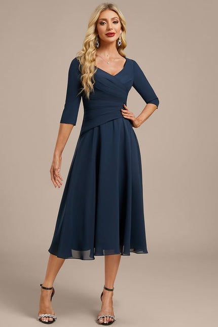 Robe De Soirée Grande Taille Mousseline - gallery 4