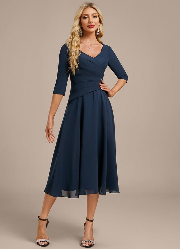 Robe De Soirée Grande Taille Mousseline - gallery 4