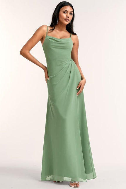 Robe De Soirée En Mousseline - gallery 1