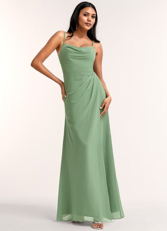 Robe De Soirée En Mousseline - gallery 1