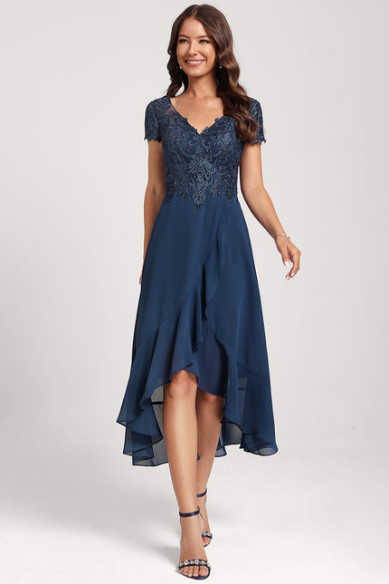 Robe de Soirée Flottante Marine - gallery 5