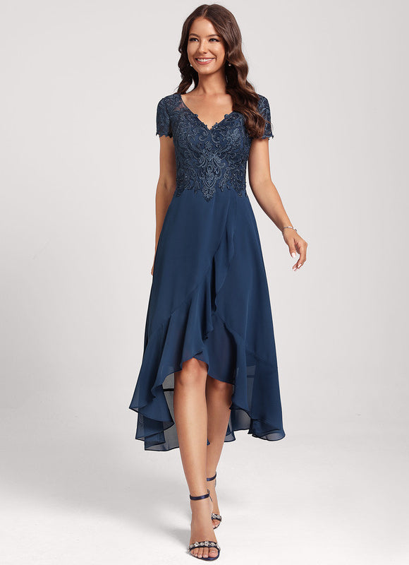 Robe de Soirée Flottante Marine - gallery 5