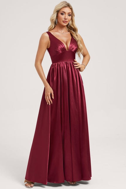 Robe de Soirée Dorée Fluide - gallery 1