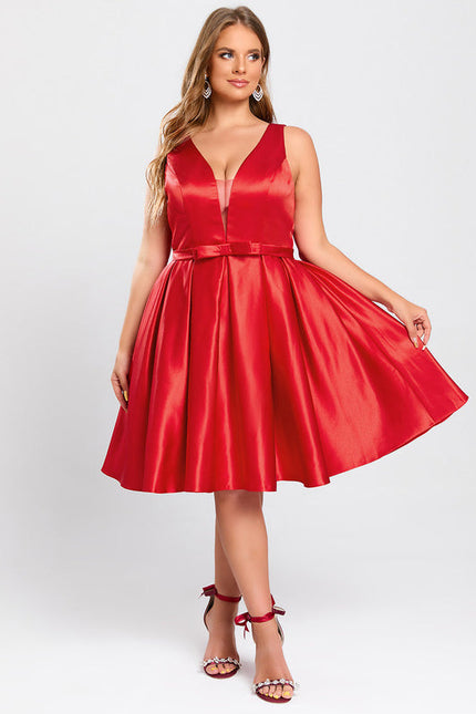 Robe de Soirée Satin À Volants - gallery 6