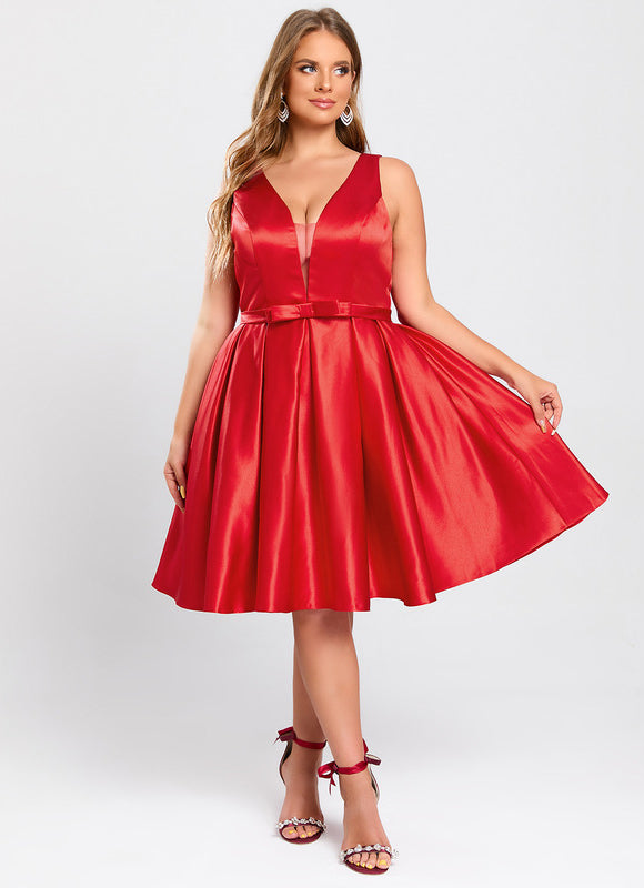 Robe de Soirée Satin À Volants - gallery 6
