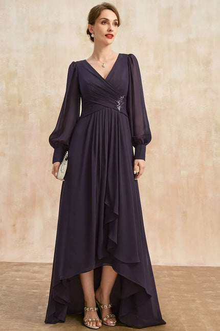 Robe de Soirée Élégance Sombre Volante - gallery 4