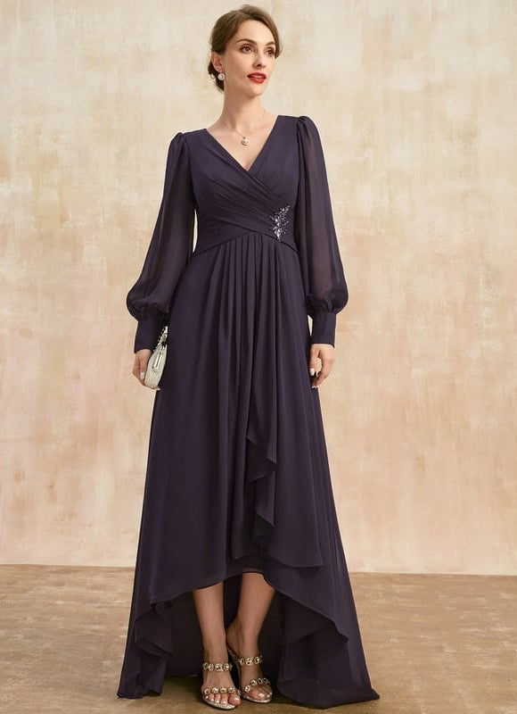 Robe de Soirée Élégance Sombre Volante - gallery 4