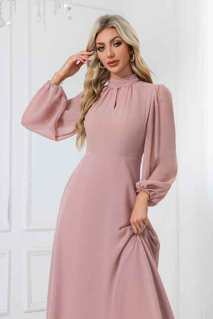 Robe de Soirée Midi Rose Poudré - gallery 3
