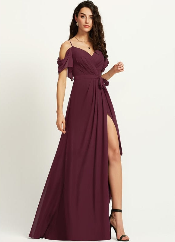 Robe de Soirée Élégance Vigne Pourpre - gallery 1