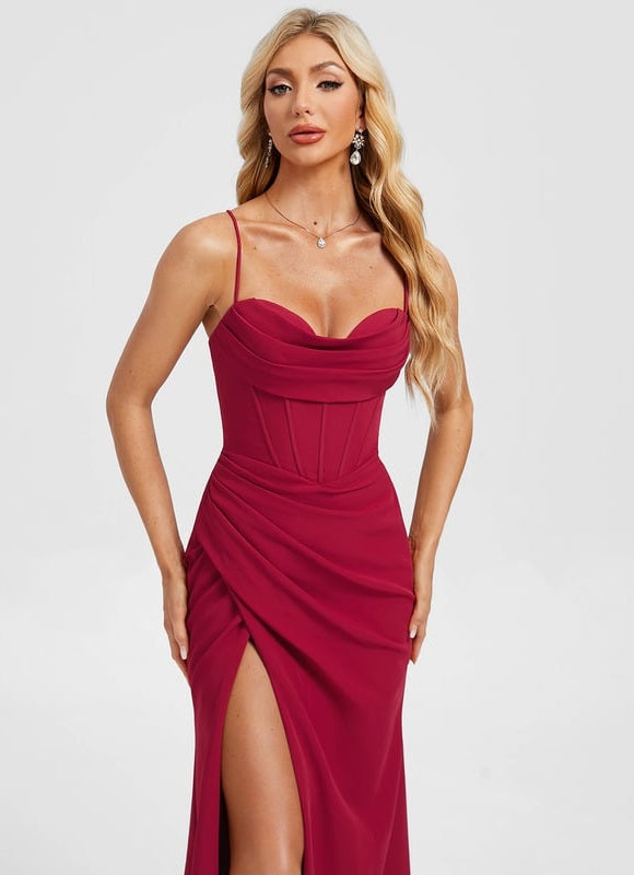 Robe De Soirée Rouge Moulante - gallery 3