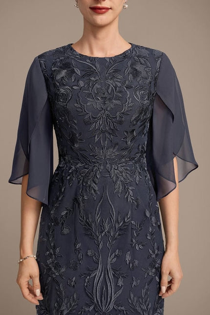 Robe de Soirée Élégance Marine Floral - gallery 7