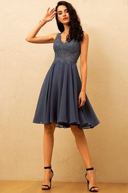 Robe de Soirée Bleu Envoûtant - gallery 5