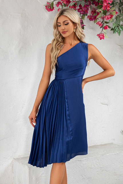 Robe de Soirée Midi Plissée