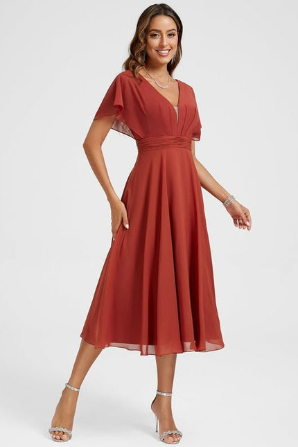 Robe de Soirée Rouge Flottant - gallery 4