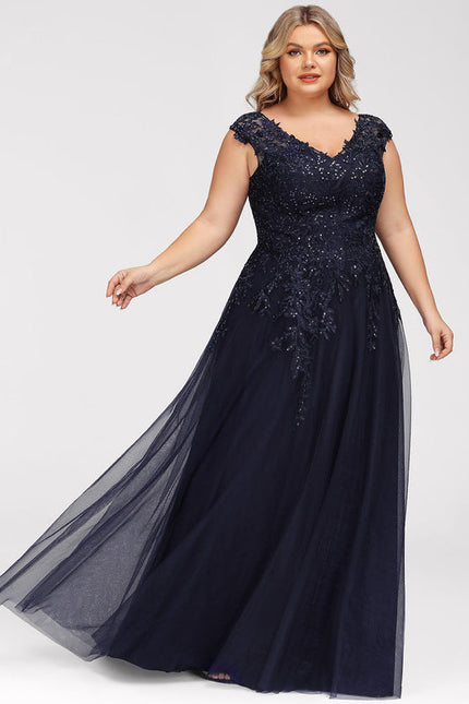 Robe de Soirée Tulle Grise - gallery 7