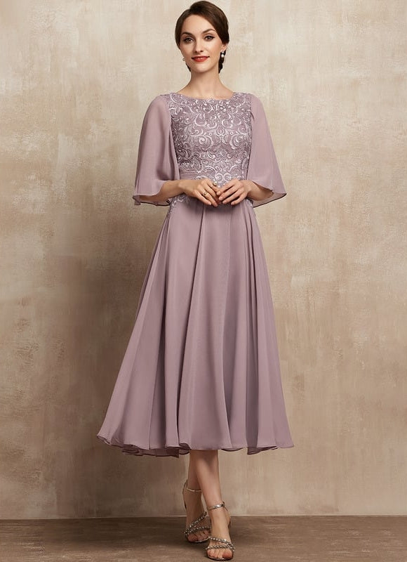 Robe de Soirée Lilas Enchanté - gallery 1
