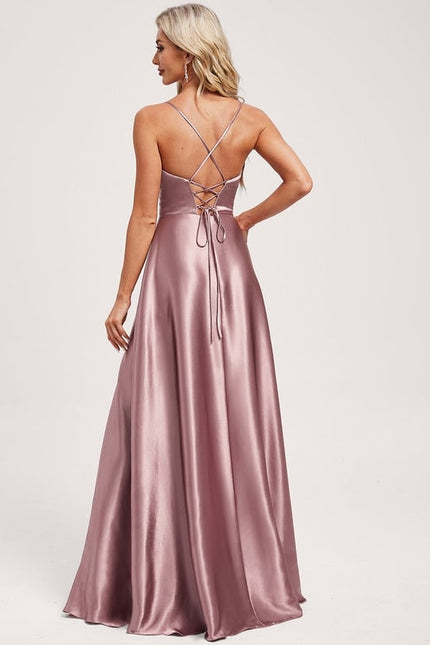 Robe de Soirée Dorée Fluide - gallery 4