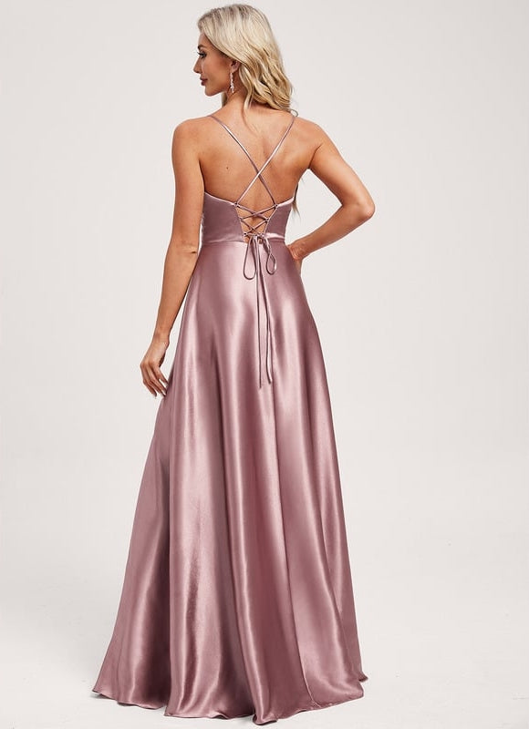 Robe de Soirée Dorée Fluide - gallery 4